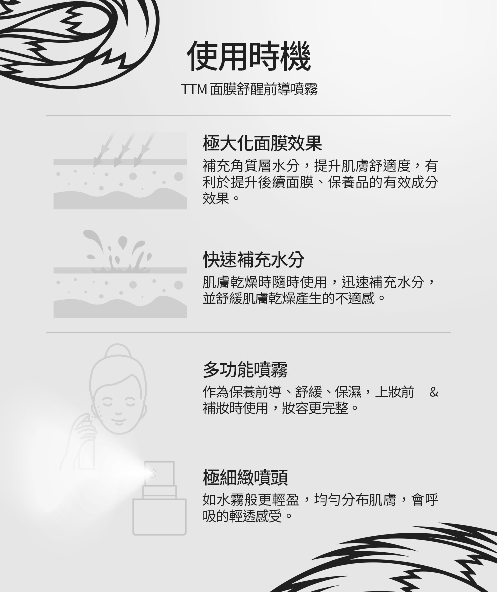 面膜舒醒前導噴霧 | 使用時機