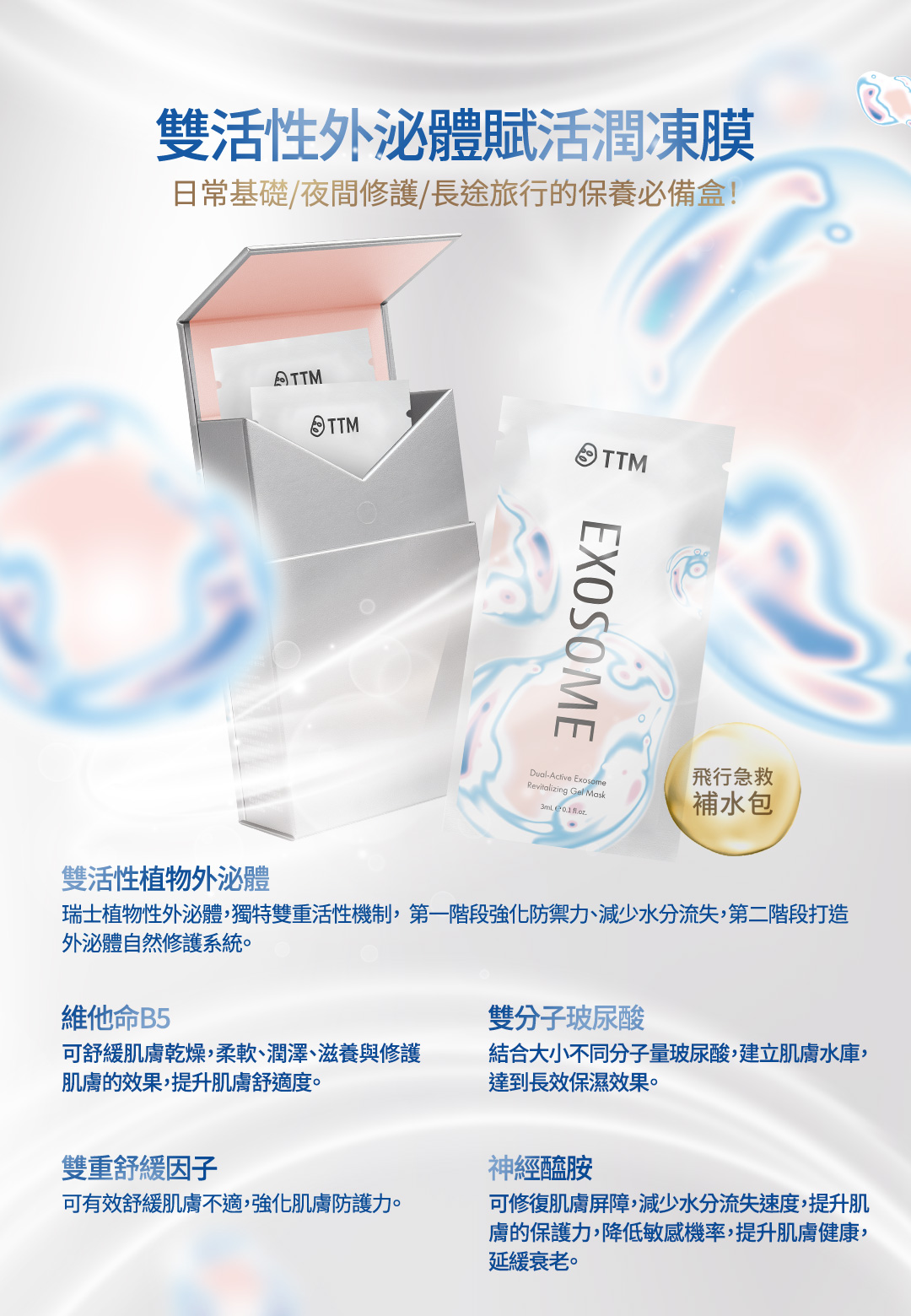 提提研 雙活性外泌體 快敷膜 成分介紹