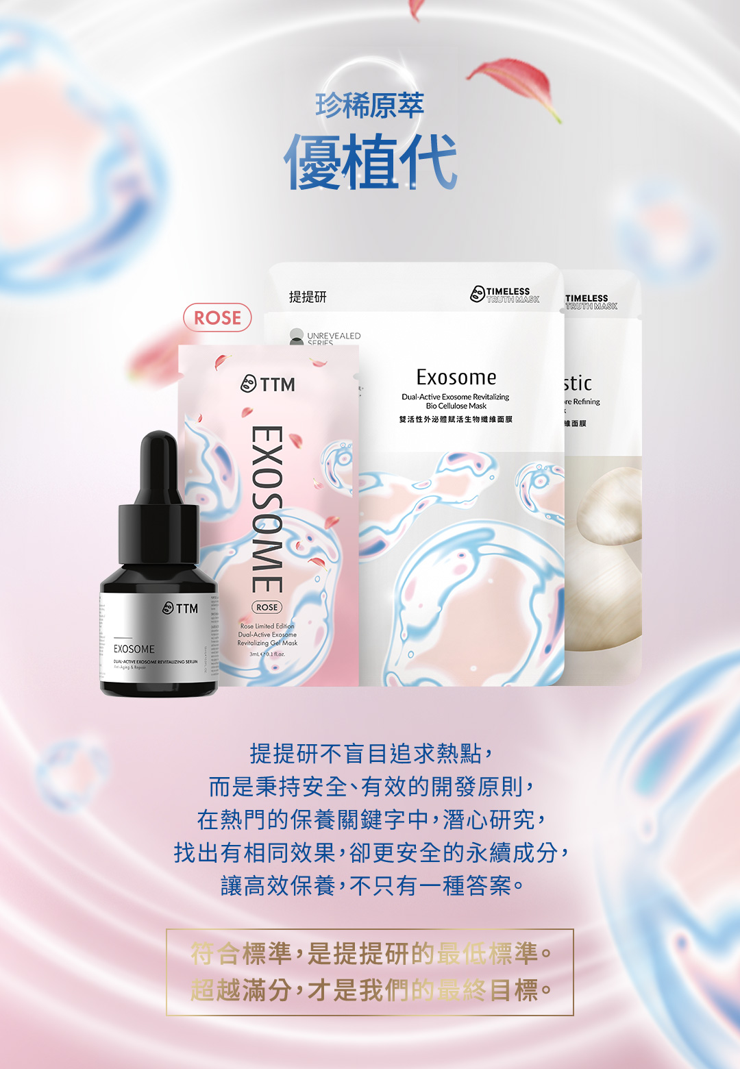 提提研 雙活性外泌體 玫瑰限定版 快敷膜 珍稀原萃・優植代